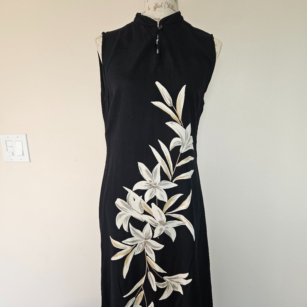 Vintage Asian-inspired maxi dress